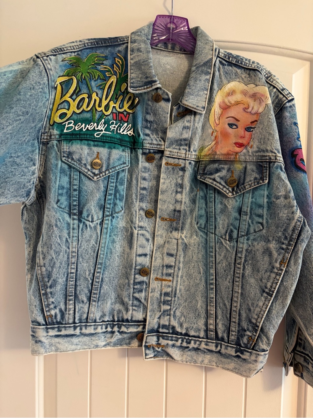 Tony Alamo 1987 Acid-Wash Denim Jacket with Hand-Painted Art - Picture 2 of 9